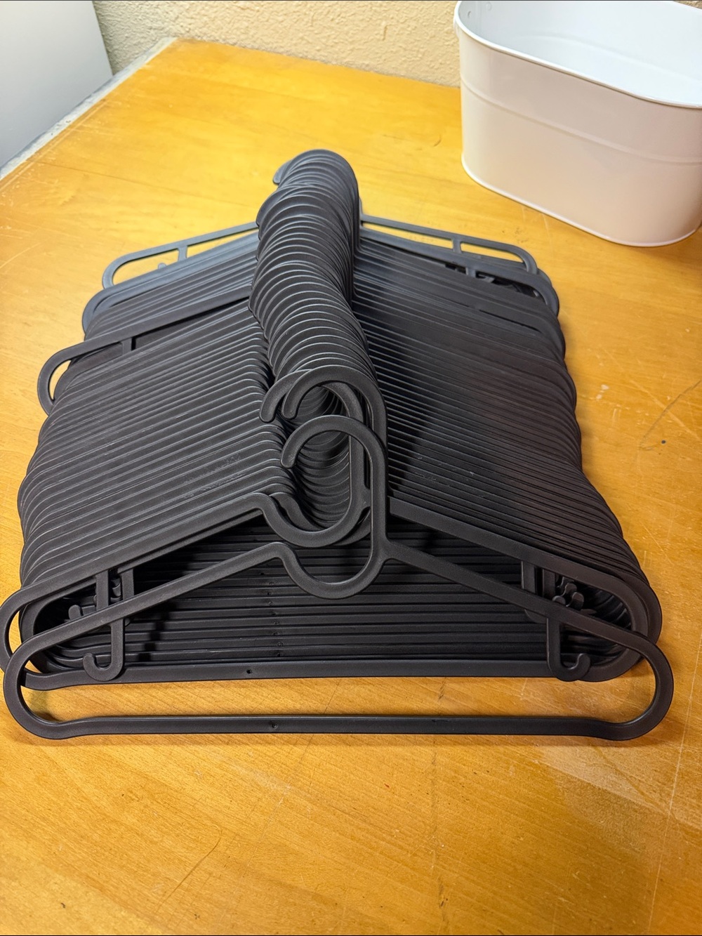 Slim Black Plastic Hangers